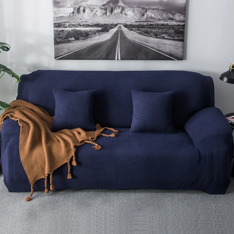 Purple/gray/white/black Solid Color Elastic Spandex Sofa Cover Universal Solid Color Stretch Couch Slipcover Funda Sofa