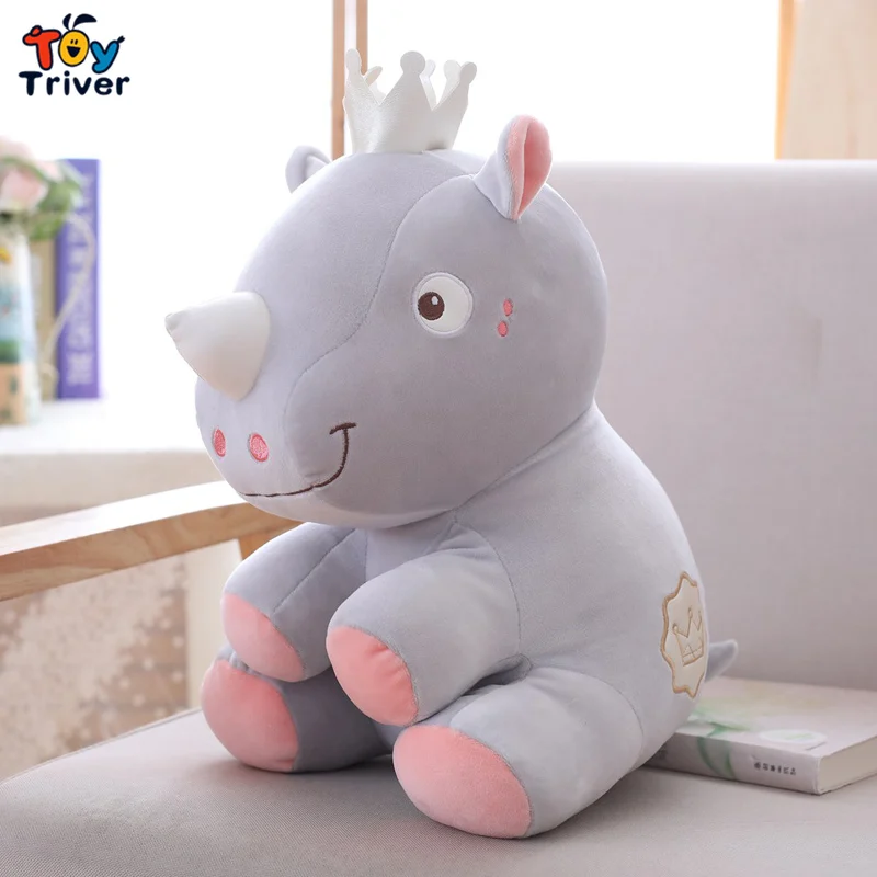 Rhino плюшевые игрушки Triver чучела диких животных кукла для маленьких девочек