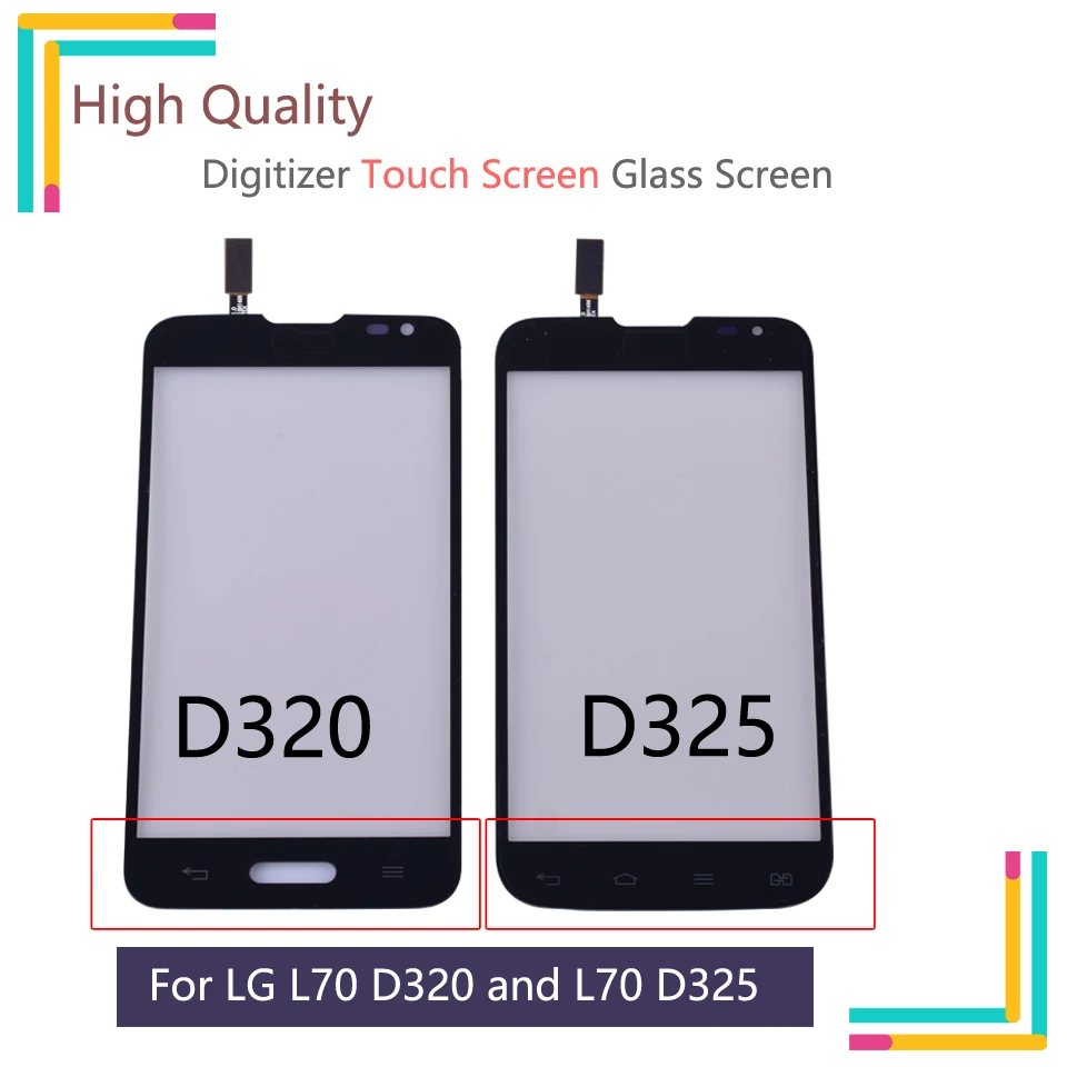 10 шт \ Лот сенсорный экран для LG L70 D320 и D325 дигитайзер Датчик внешняя Передняя