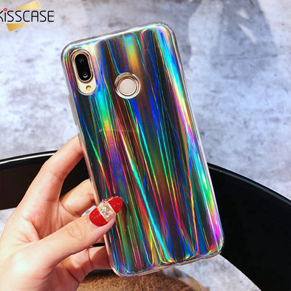 KISSCASE лазерные чехлы для телефонов Huawei P20 Pro P30 P10 Lite Mate 20 10 мягкий чехол Y9 Y8 Y7 P Smart 2019 |