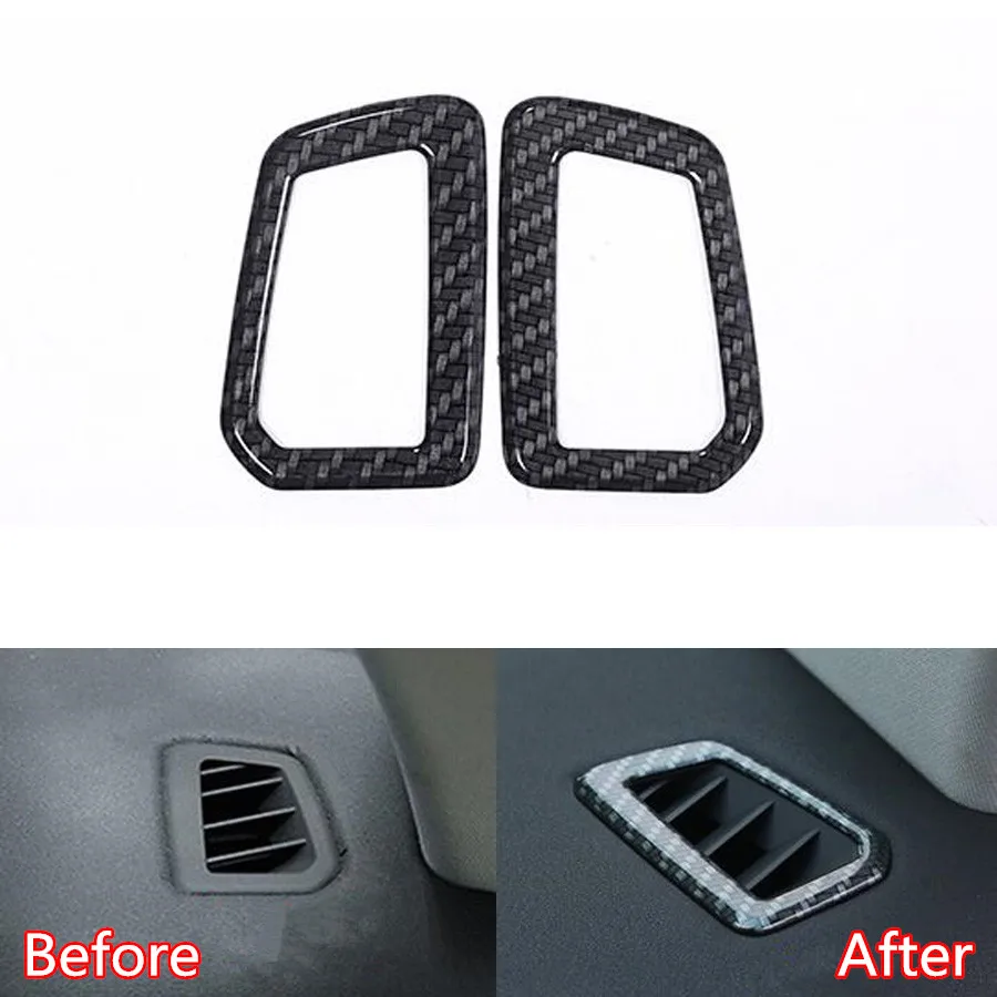 

Fit For Land Rover Discovery Sport 2015-2017 Car Dashboard A/C Air Outlet Vent Frame Trim Styling Sticker ABS Carbon Fiber Black