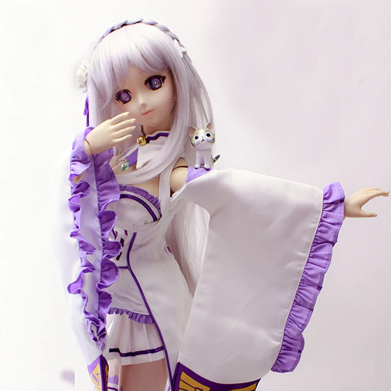 Принимаем заказ COS Re: жизнь в другом мире от zero Emilia Косплей Костюм для 1/3 BJD SD DD DDL кукольная одежда