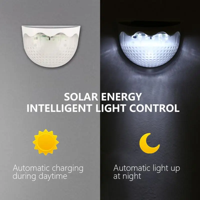 Настенное крепление 6 светодиодных солнечных ламп для украшения сада Ночная