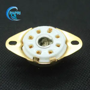 PAPRI Бесплатная доставка 10 шт. Новый 8-контактный B8G Позолоченные трубчатые Разъемы Крепление Шасси Керамическое Основание усилитель