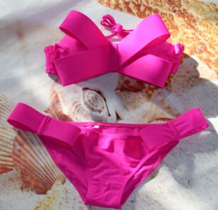 Женский черный сексуальный купальник 2019 Одноцветный Бразильский бикини с