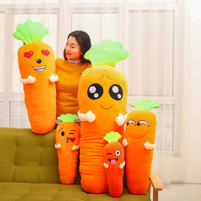 45 см Kawaii морковь мягкие плюшевые животные Мультяшные детские игрушки для девочек
