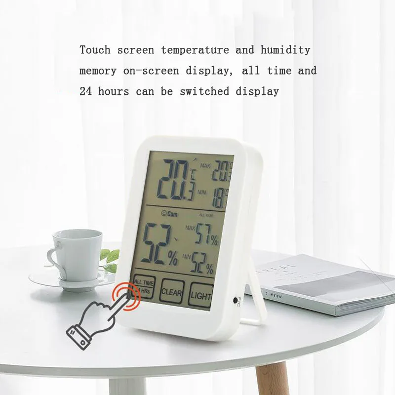Цифровой гигрометр Сенсорный электронный термометр для измерения влажности