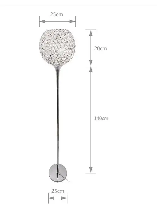 Напольная Лампа Хрустальная современный напольный светильник LED E27 torso lighting 1 6 м