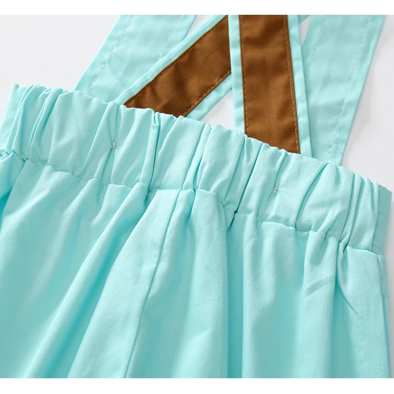 toddler clothing set for boys formal clothes baby long-sleeve shirt with bow tie + blue/green pants children party |
