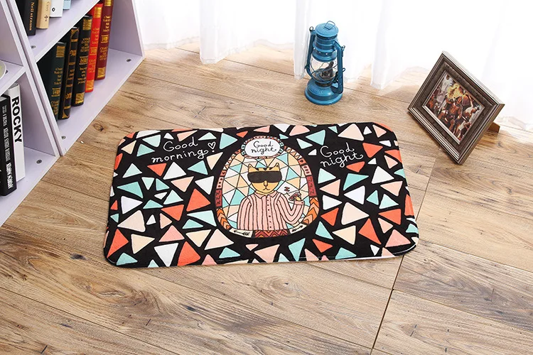 Фланель Мультфильм Кот Кухня Ковер Бегун Спальню Carpet Коврик Крытый Вход 40*60 см |