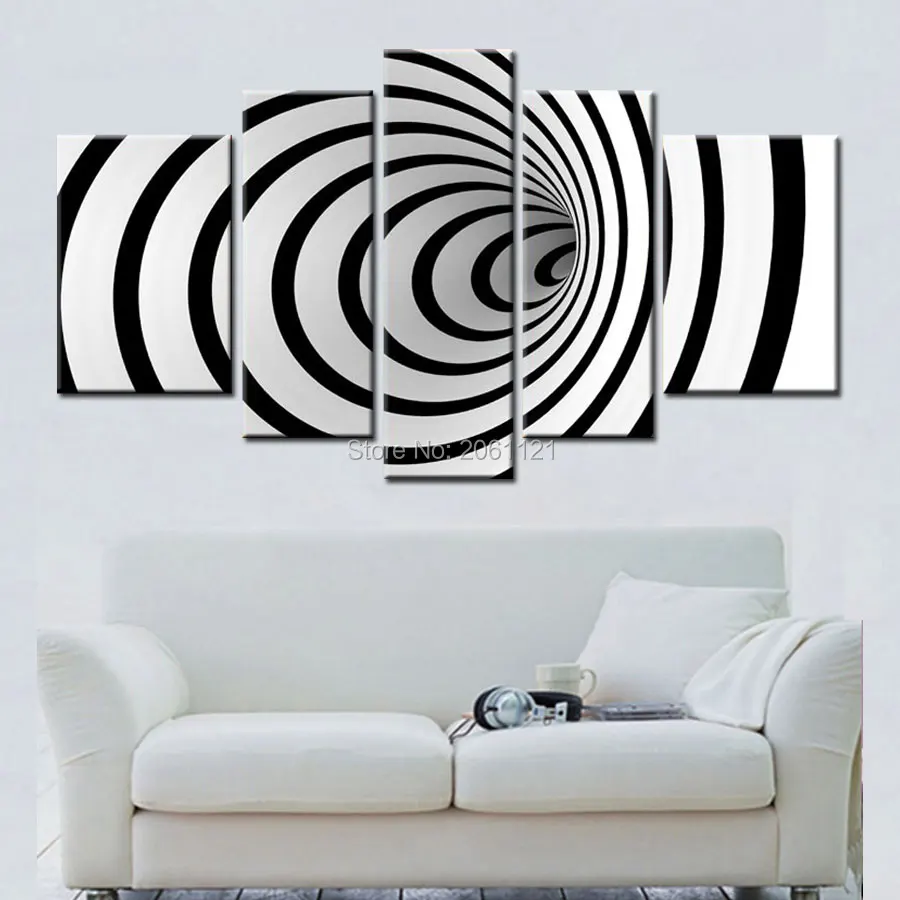 Украшение научной фантастики современный дизайн Черно-Белая настенная Картина