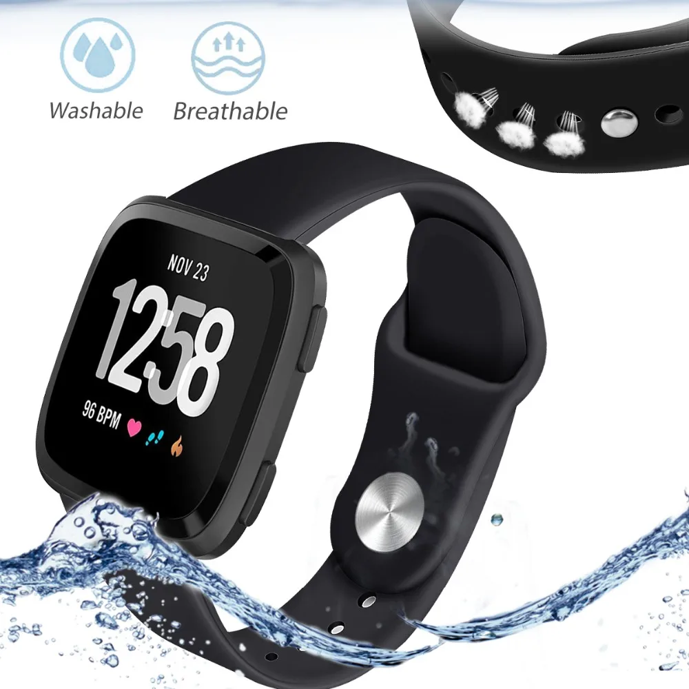 Силиконовый ремешок для fitbit versa/versa 2/versa litle ремешок reloj Браслет спортивный сменный ремешок для часов Часы Аксессуары