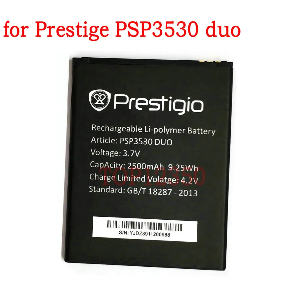 Высококачественный аккумулятор 2500 мАч для Prestige PSP3530 duo мобильный телефон |