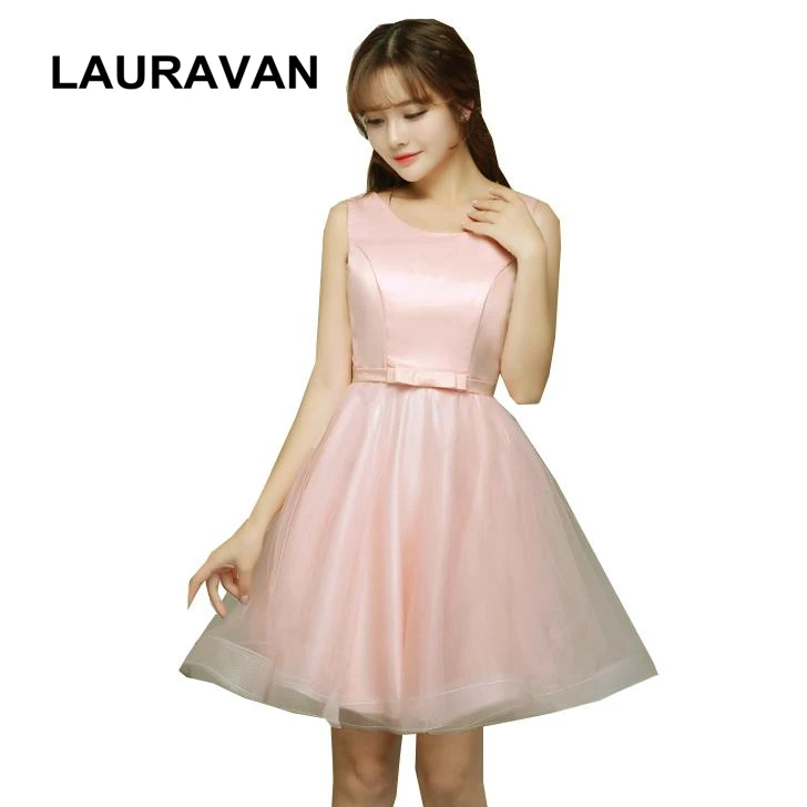 Robe de soiree/Простые Вечерние платья подружки невесты для девочек светло розовые