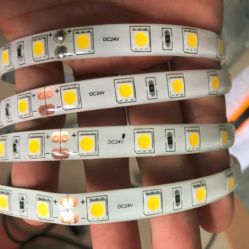 Светодиодный светильник 12 в пост. Тока 24 5050 SMD 5 м 300 светодиодный 60/м| |