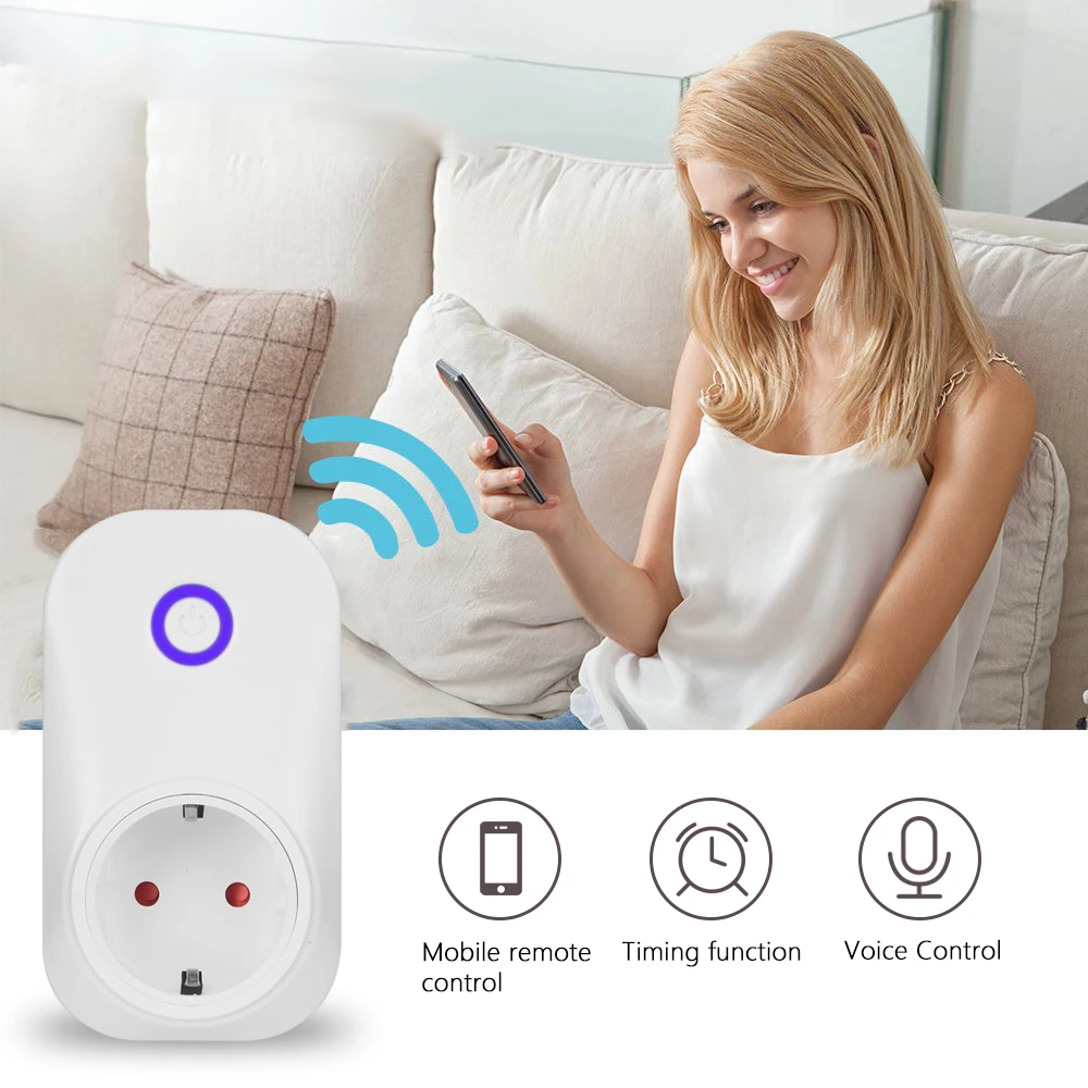 eMylo Smart Socket WIFI Power Outlet 90-250V Plug Light Switch Remote Control For Life Google Home | Обустройство дома