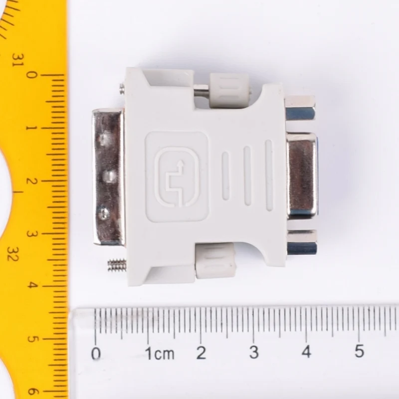 Белый с DVI на VGA конвертер 24 + 5 мужчина к переходник внутренней резьбой для HDTV ЖК