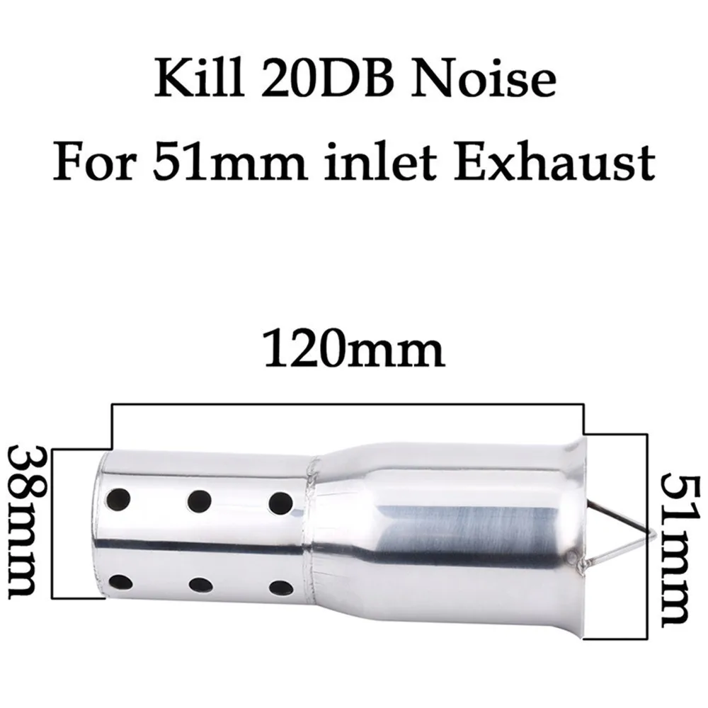 ESPEEDER Motorcycle DB Killer Silencer Noise Sound Eliminator Muffler Escapes Exhaust Muffler Escapes For 60mm 51mm Pipe Tip