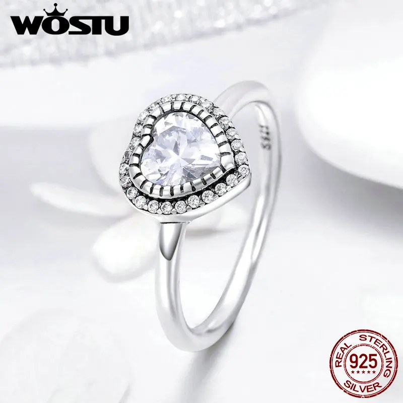 WOSTU 2020 новинка 100% Стерлинговое Серебро 925 пробы ослепительное прозрачное