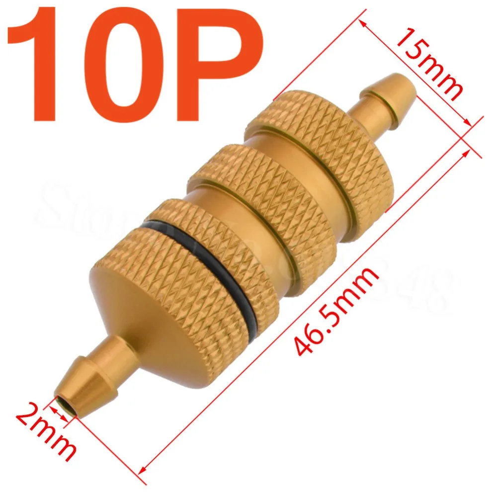 

Wholesale 10Pcs/Lot HSP Aluminum Fuel Filter Nitro Engine Parts 80118 Spare Parts For 1/8 RC Model Car Redcat Himoto HPI