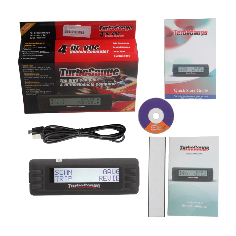 OBDII/EOBD Car Trip Computer auto trip Scan Tool Turbogauge IV |