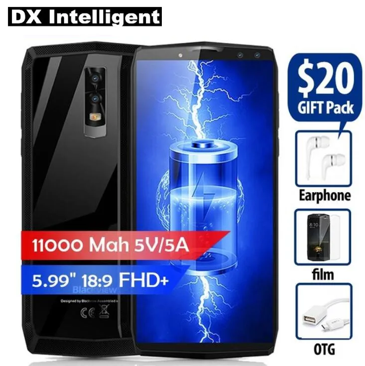 Blackview P10000 Pro 18:9 &quotFHD 5 99 Quad камера 16MP MTK6763 Octa Core Android 7 0 4 Гб оперативная память 64 OTG 11000