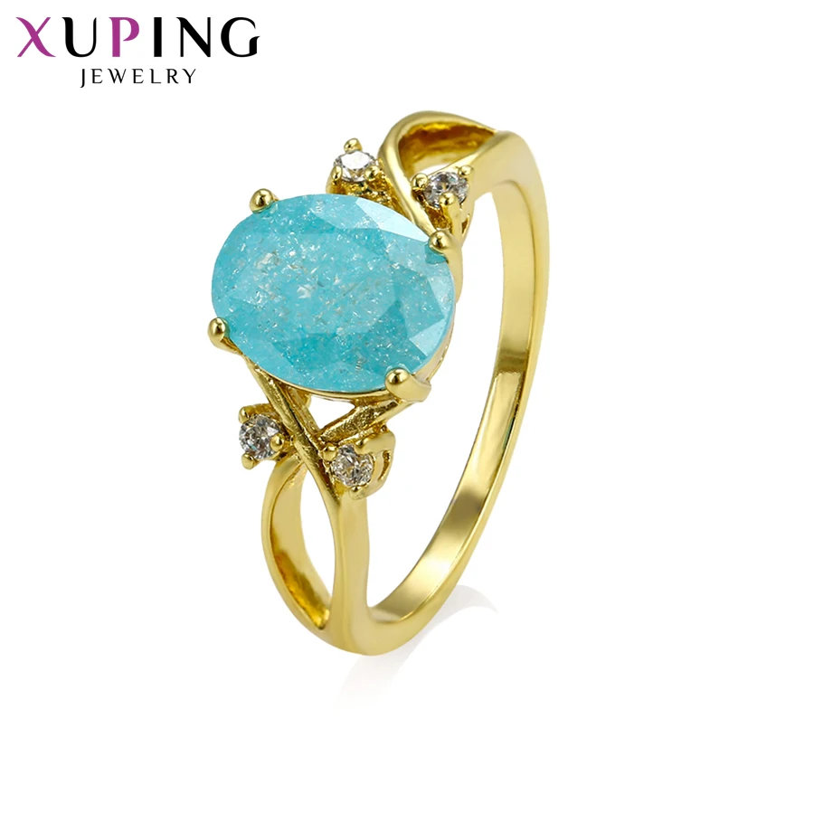 Xuping старинный/Королевский кольцевой светильник Желтое покрытие Ледяной Камень