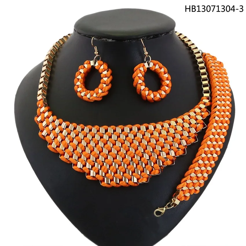 

YULAILI Popular Bohemia Style Necklace Bracelet Earrings Party Beach Accessories Colorful Jewelry Set