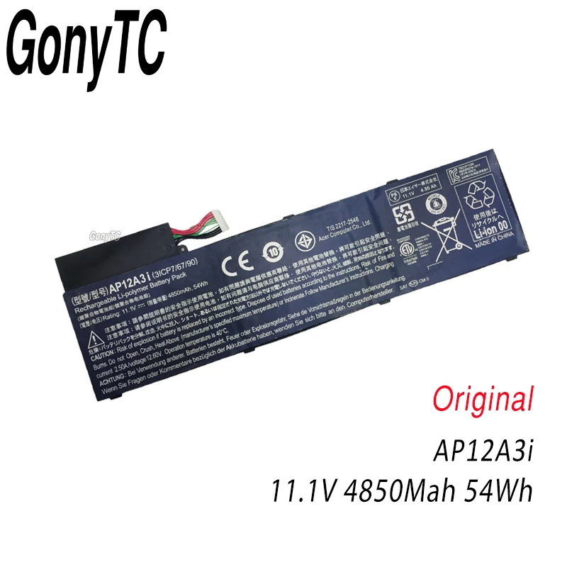 GONYTC AP12A3I оригинальный ноутбук Батарея для ACER Aspire Nautilus сроки ультра M3 M5 581 481 AP12A4i