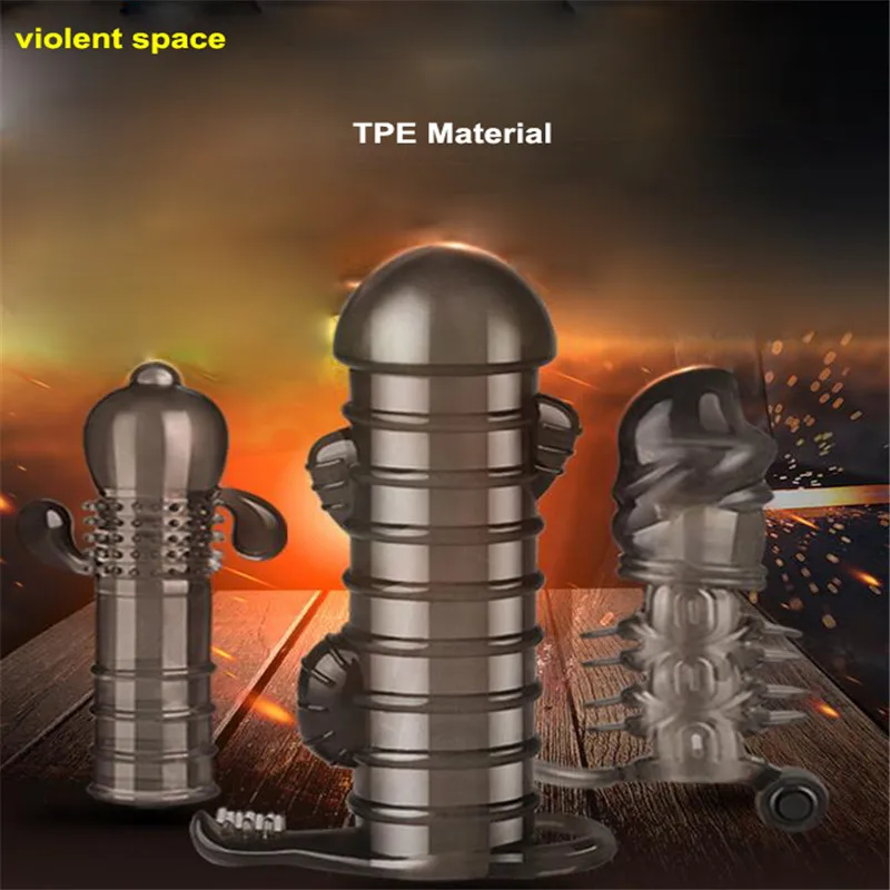 Violent space многоразовый презерватив секс игрушки для семейных пар насадка на пенис