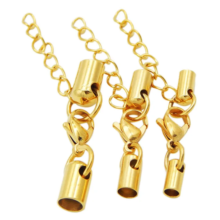 Застежки и коннекторы из нержавеющей стали 316L с удлиненными цепями для кожаного