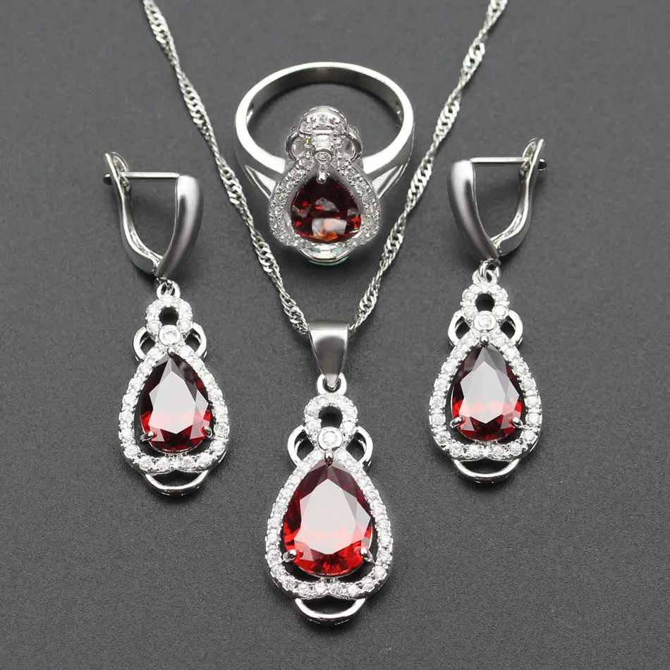 Чудесные оранжевый Morganite 925 Цвет Ювелирные наборы для Для женщин Серьги/Цепочки и