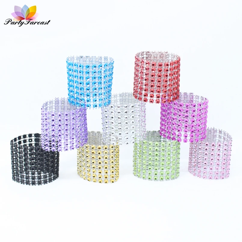 PF 20pcs Салфетка кольцо стулья пряжки многоцветный украшение для свадьбы ремесла