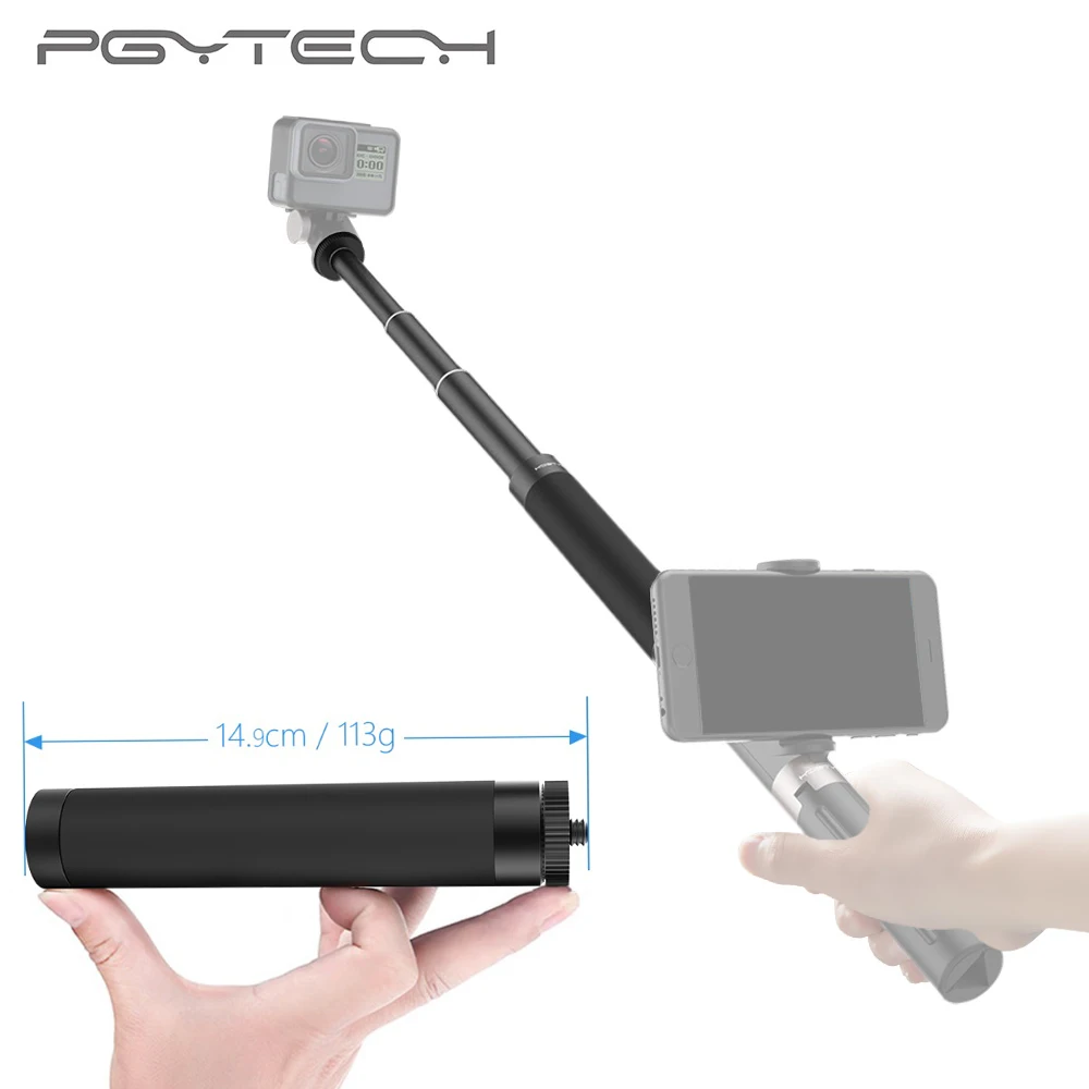 PGYTECH удлинительная селфи-палка для DJI OSMO Mobile 3 OSMO Action Pocket Pole Rod Grip штатив Zhiyun Gopro аксессуары