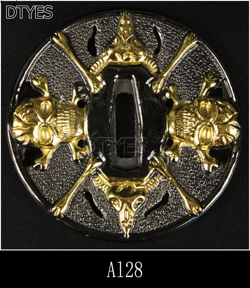 Сплав японские аксессуары для мечей Tsuba Красивая защита для катаны вакизаши Танто 3,2 см ширина(около хабаки) лезвие Al01-Al32 - Цвет: Al28