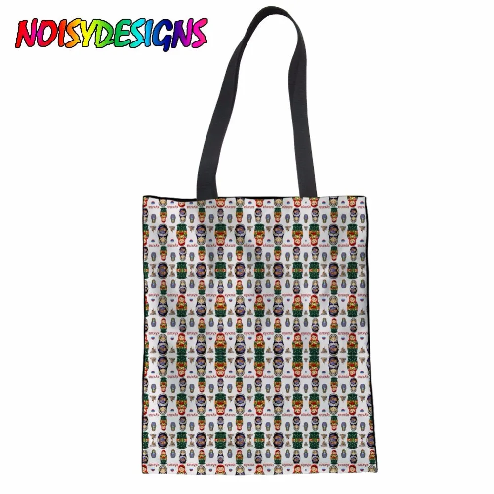 Women New Colorful Russian Doll Canvas Bag Printed Flowers Handbag Shoulder Bags Messenger mochilas infantil |