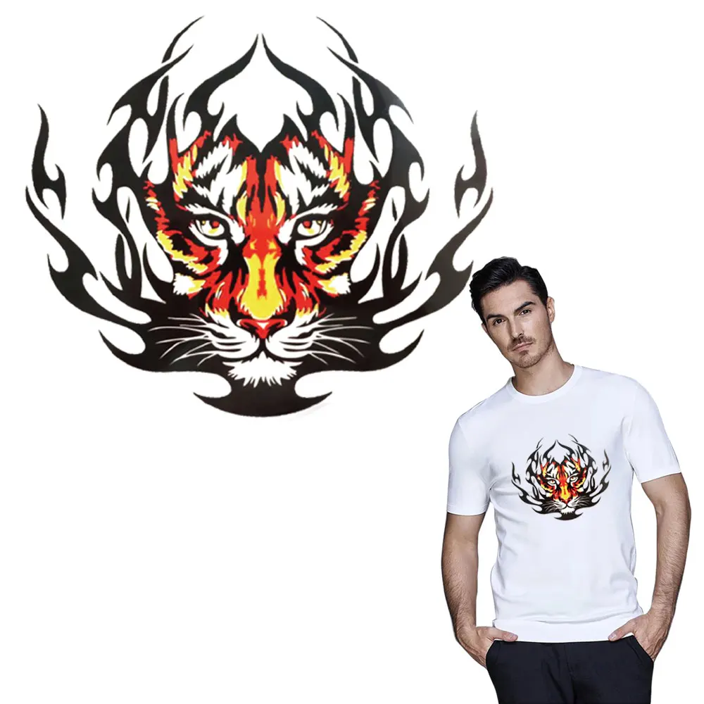 Персонализированная Тигровая железная нашивка для одежды A уровневые нашивки