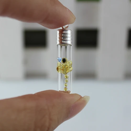 Yellow Dragonfly 10 шт. 6 мм Tube Стрекоза формирование микрорельфа имени на рисе украшение в виде флакончика с металлической Кепки риса подвеска-флакончик Цепочки и ожерелья подвеска - Окраска металла: Yellow Dragonfly