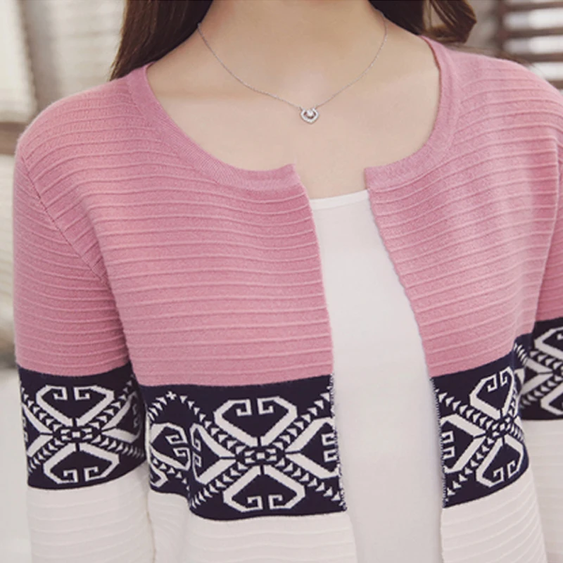 Модный женский вязаный кардиган с длинным рукавом 2021 свитер Женский жакет в