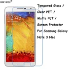 Закаленное стеклопрозрачное ПЭТматовое ПЭТ-защита экрана, Защитная пленка для Samsung Galaxy Note 3 Neo Lite N7505 N7506 N7508