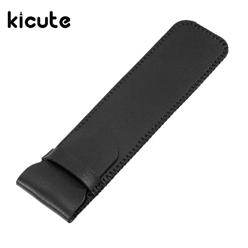 Kicute, 1 шт., ручная работа, натуральная сумка для карандашей, кожа, Воловья кожа, перьевая ручка, чехол, чехол, для офиса, школы, студентов, принадлежности