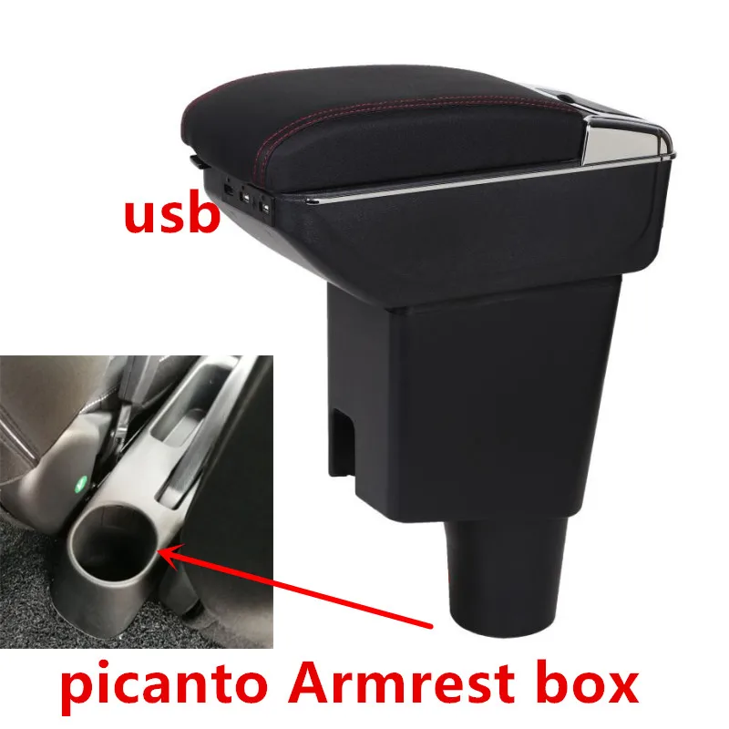 For KIA morning picanto JA Armrest box central Store content with cup holder ashtray USB interface | Автомобили и мотоциклы