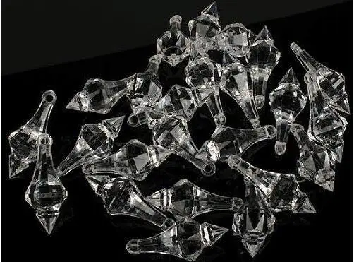 Акриловые подвесные кристаллы для люстр 2 дюйма граненые призмы с острым дном