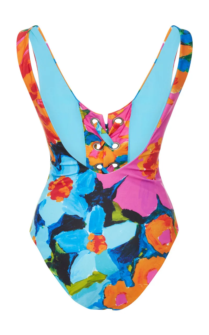 SAKKUS 2019 сексуальный цельный купальник с вырезами женский монокини принтом бандаж