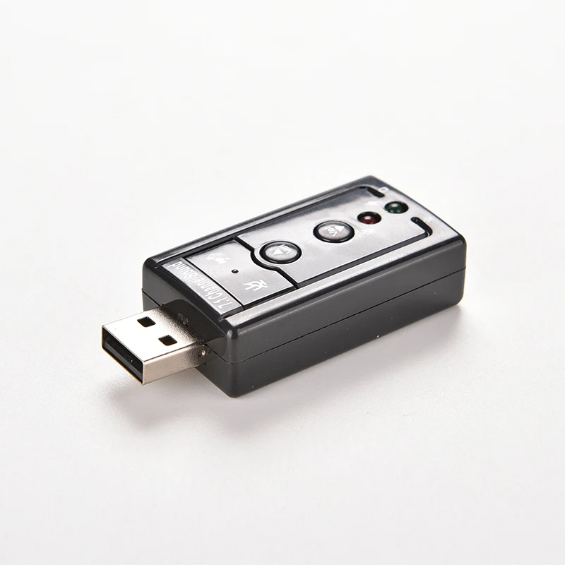 1 шт. Внешний USB аудио адаптер звуковой карты Виртуальный 7 ch 2 0 микрофон динамик