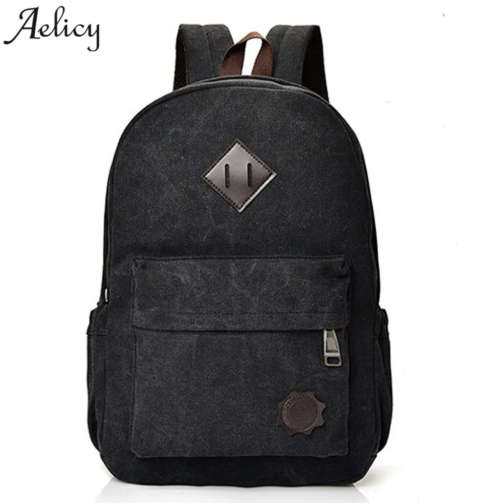 Aelicy винтажные мужские и женские холщовые рюкзаки школьные сумки для подростков