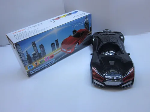 Модные мини-автомобиля Форма Динамик fm Радио USB Micro SD карта TF MP3 плеера стерео