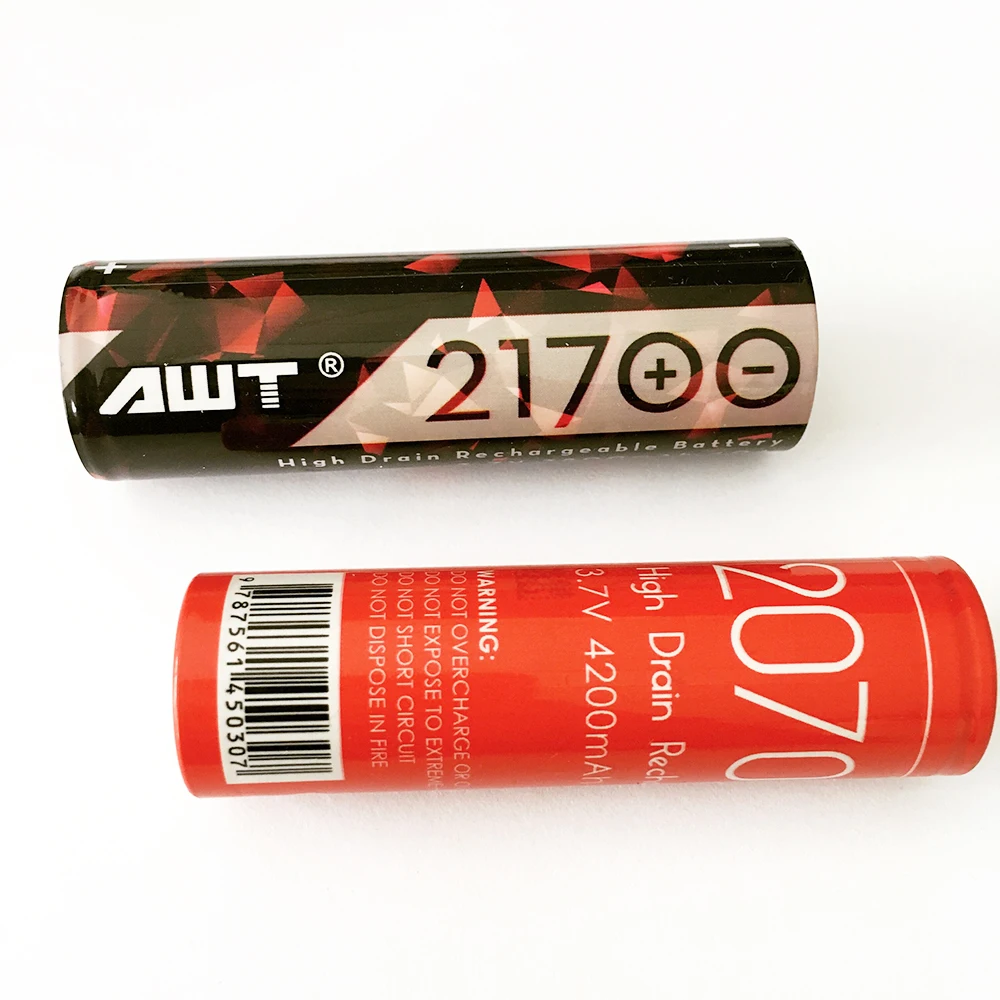 AWT 21700 батарея 4800mAh 35A Высокая разрядная мощная аккумуляторная для Vape фонарик