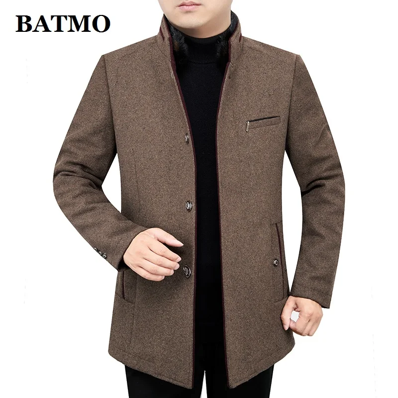 Новое поступление 2020 зимнее высококачественное шерстяное пальто BATMO с