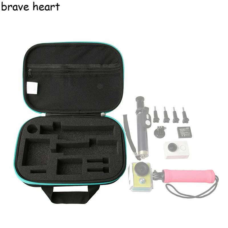 Brave heart сумка для камеры Водонепроницаемый Чехол, Bluetooth пульт дистанционного управления селфи палка монопод для Xiaomi YI 4k 2 камера аксессуары